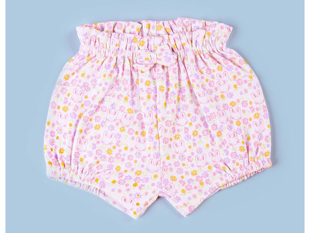 شلوارک راحتی دخترانه نوزادی مدل Happy bunny پاریز Pariz