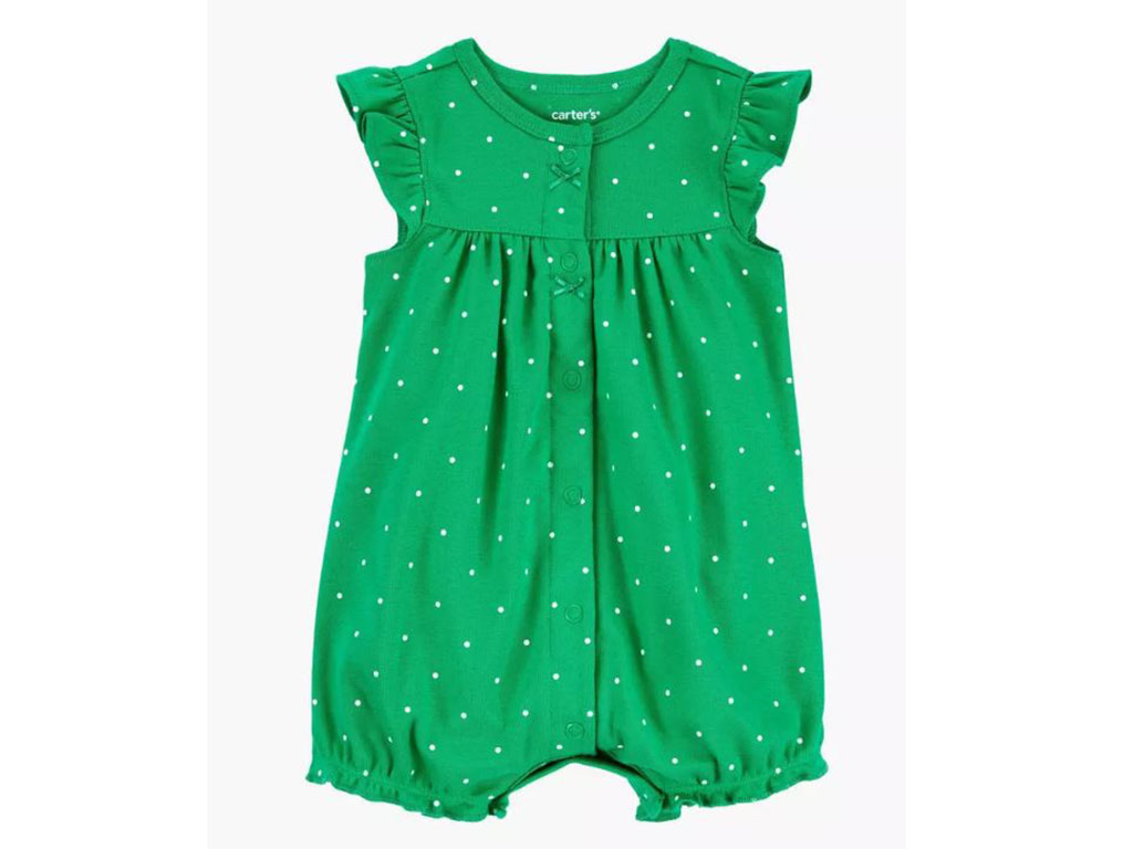 رامپر نوزاد و کودک دخترانه رنگ سبز طرح گلدوزی شده پروانه کارترز Carters