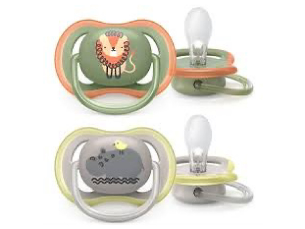 پستانک ارتودنسی  دو عددی نوزادی 18-6 ماه مدل ultra air فیلیپس اونت philips avent