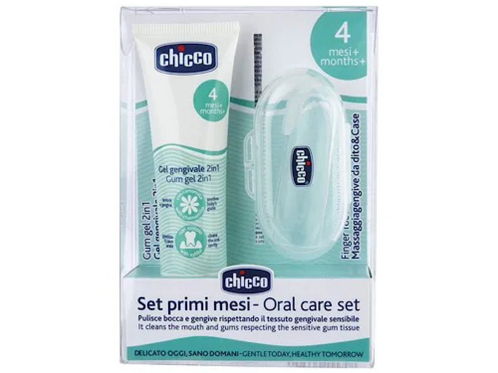 ست مسواک  انگشتی و ژل شست و شو و تسکین دهنده لثه نوزادان  چیکو chicco