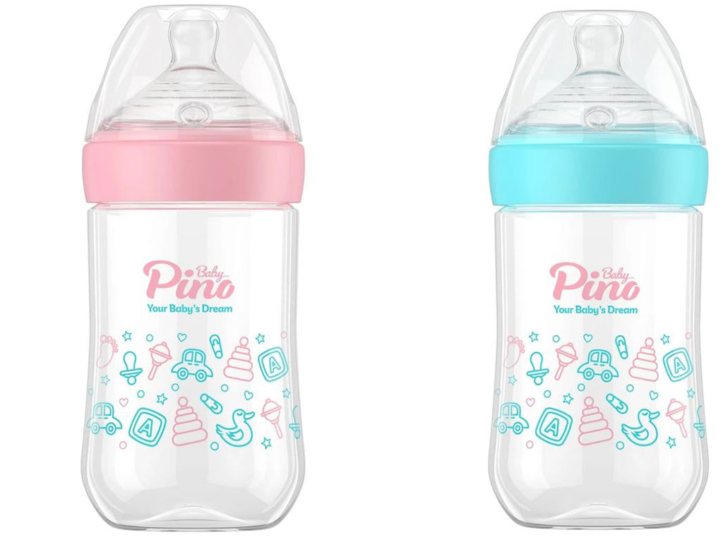 شیشه شیر آنتی کولیک 18-6 ماه natural sense مدل L  لارج حجم 260 میلی لیتر پینو بیبی pino baby