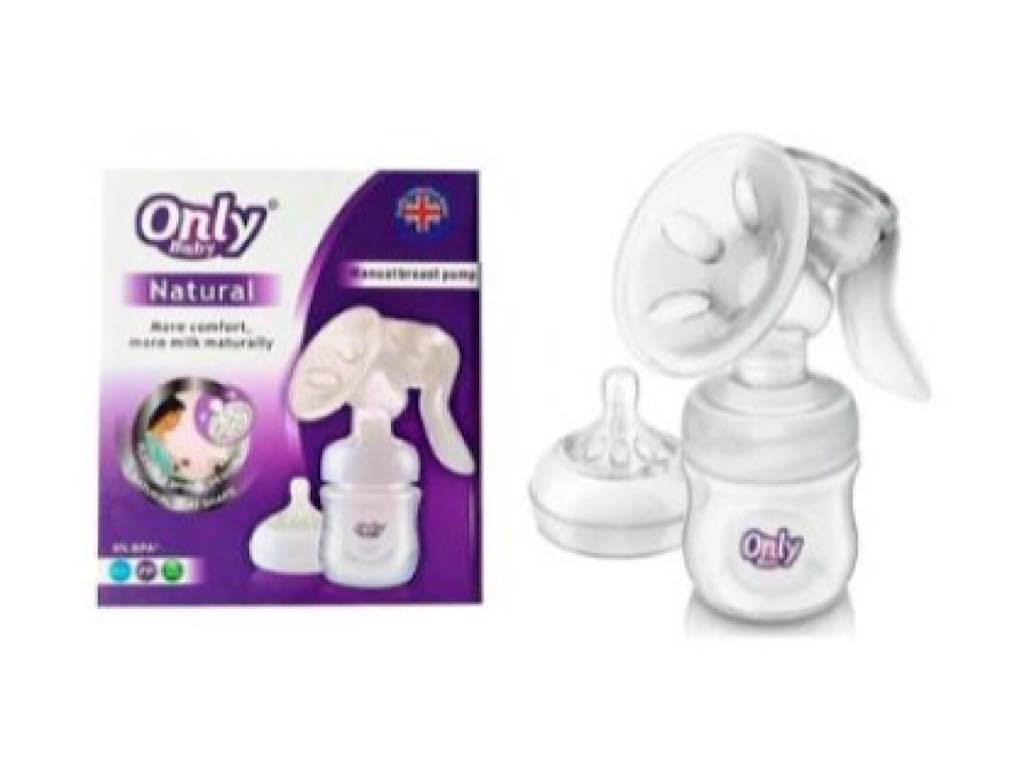 شیردوش دستی به همراه شیشه شیر حجم 125 mil طرح اونت  انلی بیبی only baby