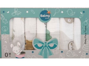 پک دستمال دهان و صورت ارگانیک 7 عددی طرح بالمی Balmy
