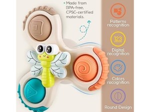 اسپینر چسبان پاپتی 3 عددی طرح حیوانات اسباب بازی SPINNING TOYS