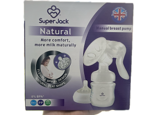 شیردوش دستی به همراه شیشه شیر حجم 120 ml طرح اونت  super jack