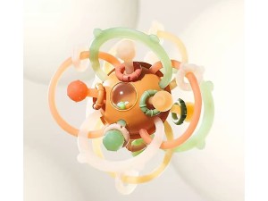 دندانگیر سیلیکونی و جغجغه نوزادی  قابدار Biting bell ball