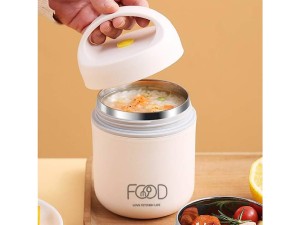 فلاسک و ظرف غذا استیل قاشق دار 460 میلی لیتر دسته دار LIVE KITCHEN LIFE