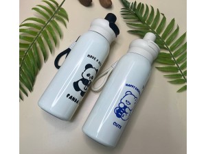 فلاسک استیل دوکاره حجم 650 میلی لیتر به همراه نی و بند دستی yameng