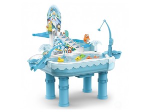 اسباب‌بازی ماهیگیری و سرسره پنگوئن مدل Ice Penguin 2in1