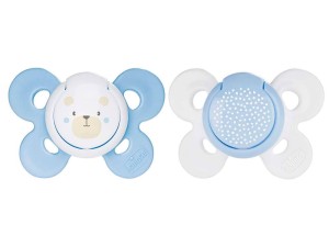 پستانک ارتودنسی سیلیکونی دو عددی پسرانه 6-2  ماه مدل physio forma comfort چیکو chicco