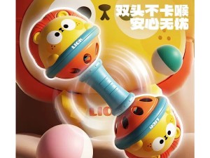 جغجغه دمبلی  دو طرفه طرح حیوانات BABY RATTLE