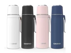 فلاسک استیل 500 میلی لیتر دکمه ای لیوان دار casno