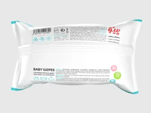 دستمال مرطوب آنتی باکتریال صورت و بدن نوزادی 72 عددی پینو بیبی pino baby