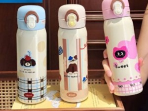 فلاسک دوکاره نی دار و آسان نوش استیل با حجم 500 میلی لیتر vacuum cup