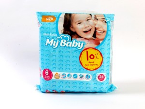 پوشک سایز 6 مای بیبی my baby بسته 24 عددی