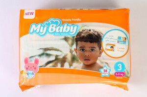 پوشک نارنجی سایز 3 مای بیبی my baby بسته 38 عددی