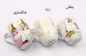 لیوان سرامیکی اسب تک شاخ