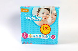 پوشک سایز 5 مای بیبی my baby بسته 28 عددی