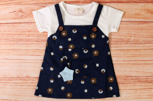 پیراهن طرح پیشبندی sen sen kids