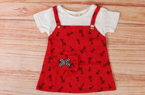 پیراهن طرح پیشبندی sen sen kids