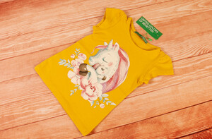 بلوز طرح اسب تک شاخ (یونیکورن) benetton