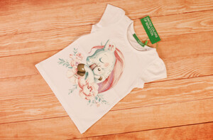 بلوز طرح اسب تک شاخ (یونیکورن) benetton