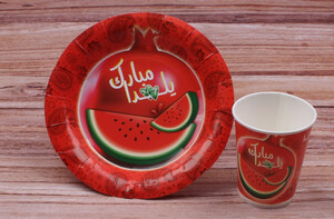 پیش دستی و لیوان 24 عددی یلدا