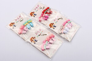 گل سر انبری طرح گیلاس (4 عددی)