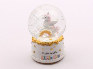 گوی شیشه ای موزیکال اسب تک شاخ Unicorn