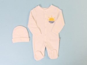 سرهمی جورابدار و کلاه ciccim baby (0-1 ماه)