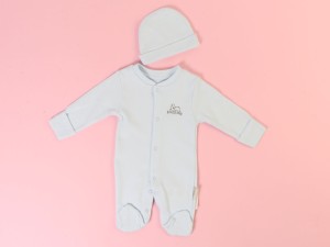 سرهمی جورابدار و کلاه ciccim baby (0-1 ماه)