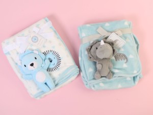 پتو عروسک دار نوزادی مخمل پولیشی baby buddies