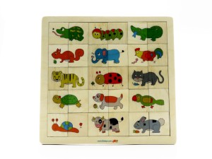 پازل همچین حیوانات 30 قطعه (چوبی)