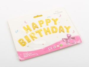 بادکنک فویلی طلایی Happy Birthday