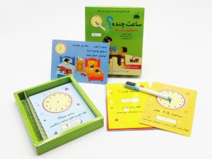 فلش کارتهای وایت بردی آموزش ساعت ( ساعت چنده؟)