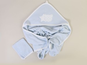 حوله کلاهدار و لیف ciccim baby