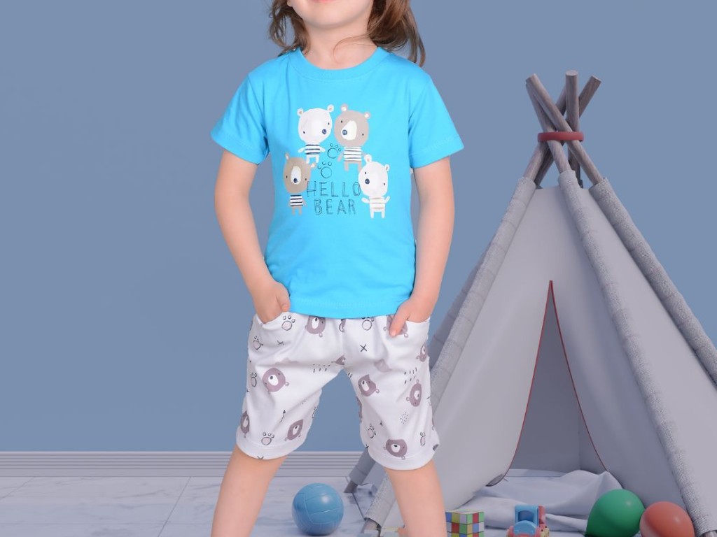 تیشرت و شلوارک راحتی پسرانه kido max