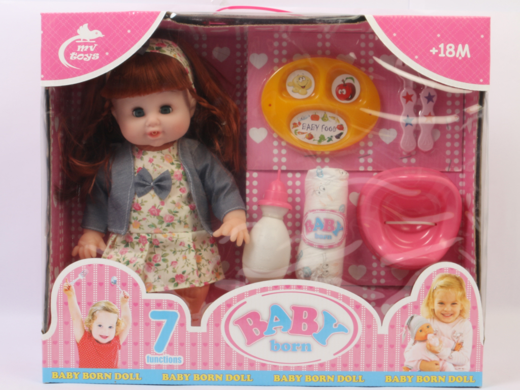 عروسک جیشی baby born موزیکال mv toys