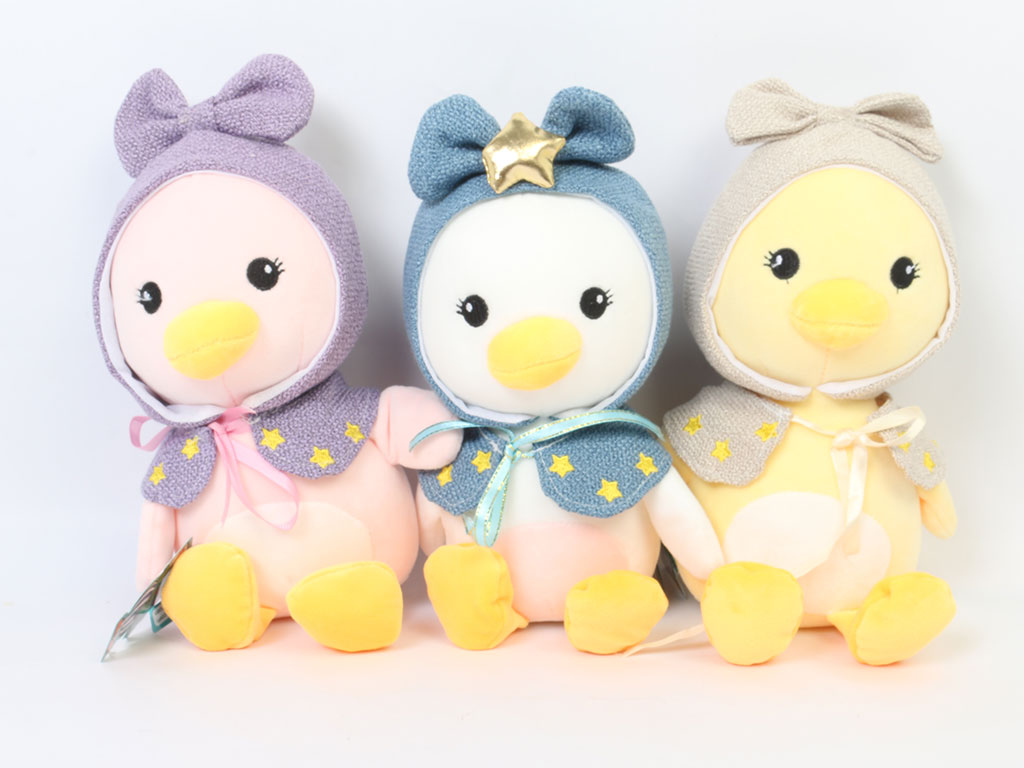 عروسک پولیشی طرح جوجه اردک شنل پوش کیدزلند kids land