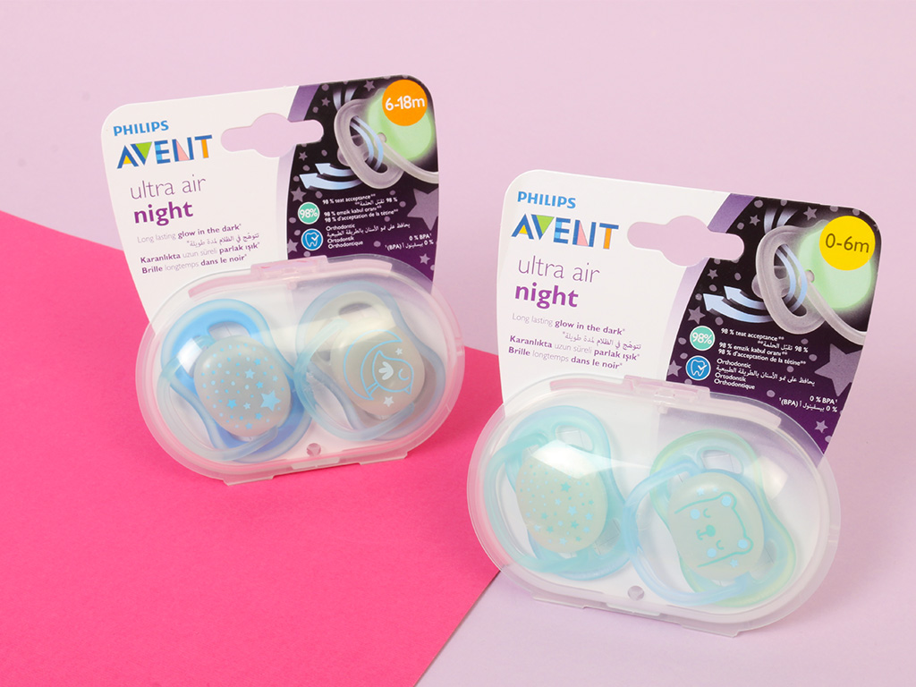 پستانک دوعددی Ultra air شب تاب اونت Avent