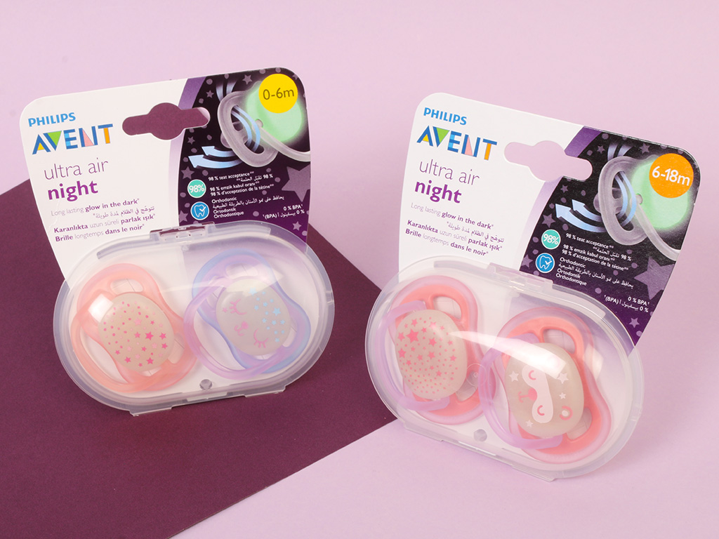 پستانک دوعددی Ultra air شب تاب اونت Avent