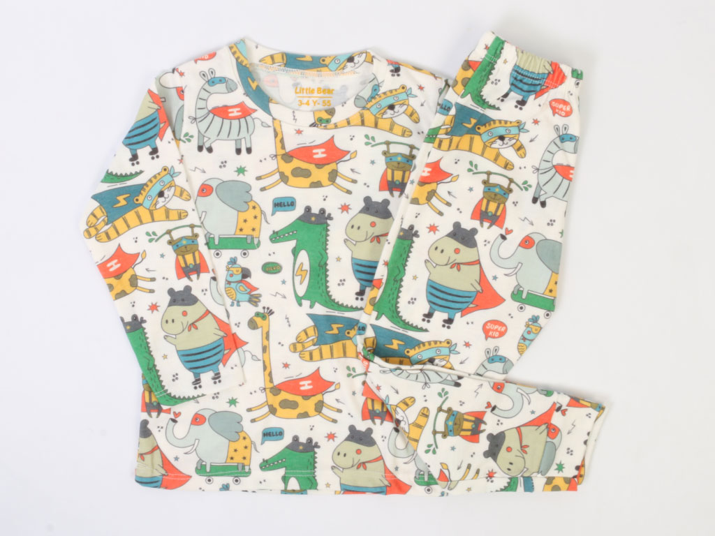 بلوز و شلوار راحتی پسرانه طرح حیوانات little bear