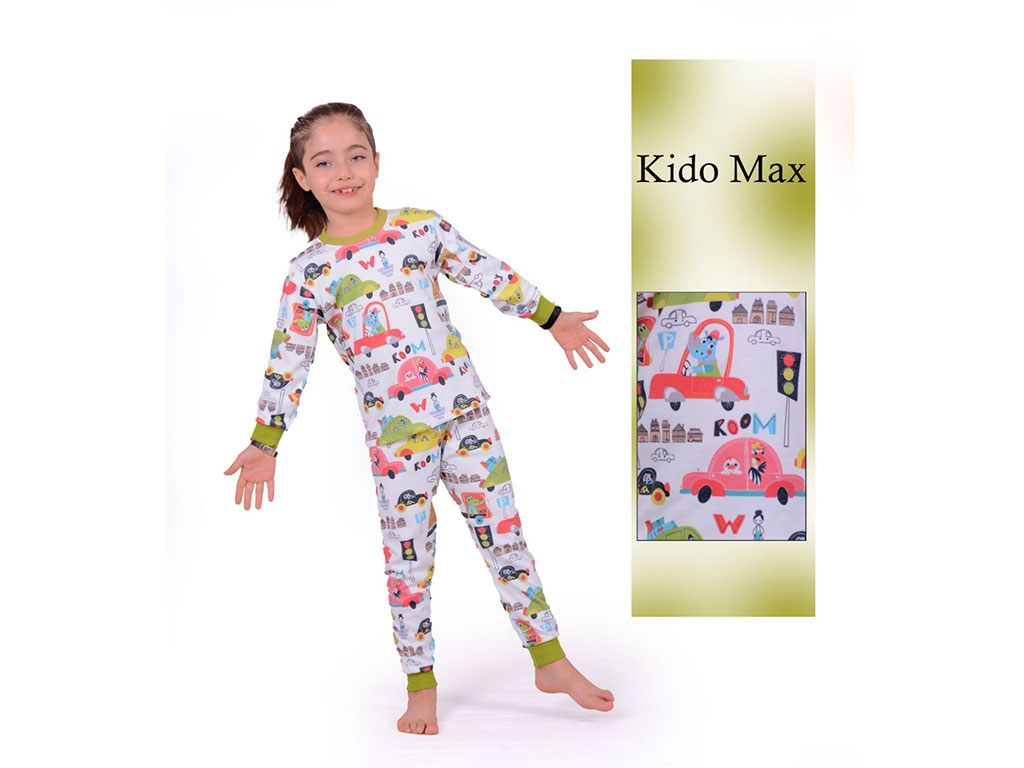 بلوز و شلوار راحتی پسرانه طرح ماشین کیدومکس kido max