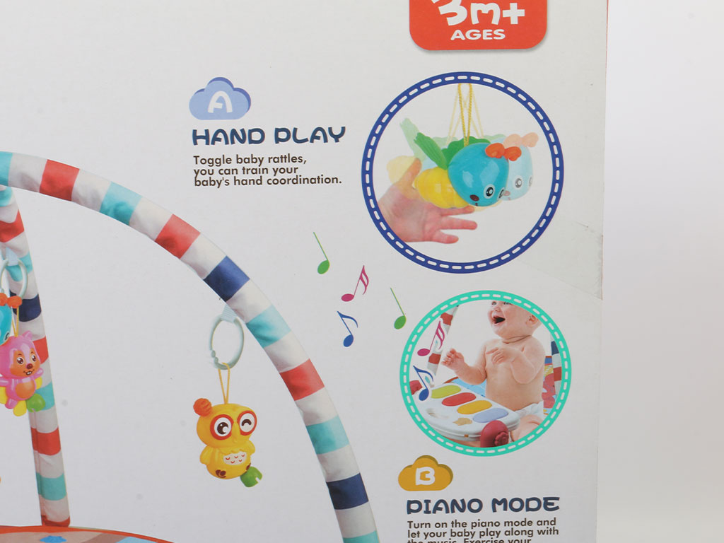 تشک بازی نوزادی موزیکال دارای پیانو مدل baby fitness piano