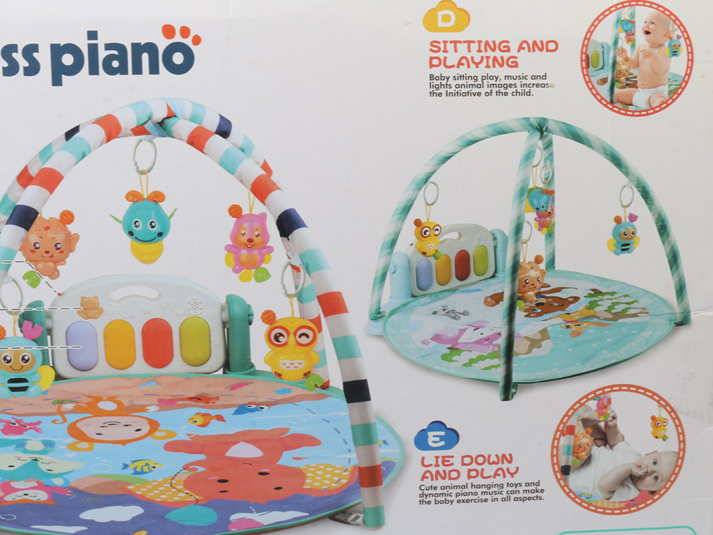 تشک بازی نوزادی موزیکال دارای پیانو مدل baby fitness piano