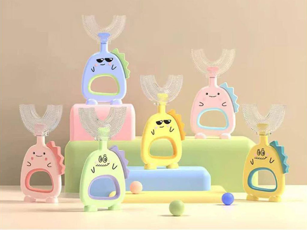 مسواک سیلیکونی چرخشی 360 درجه کودک مدل U لیتل والابی Little Wallaby