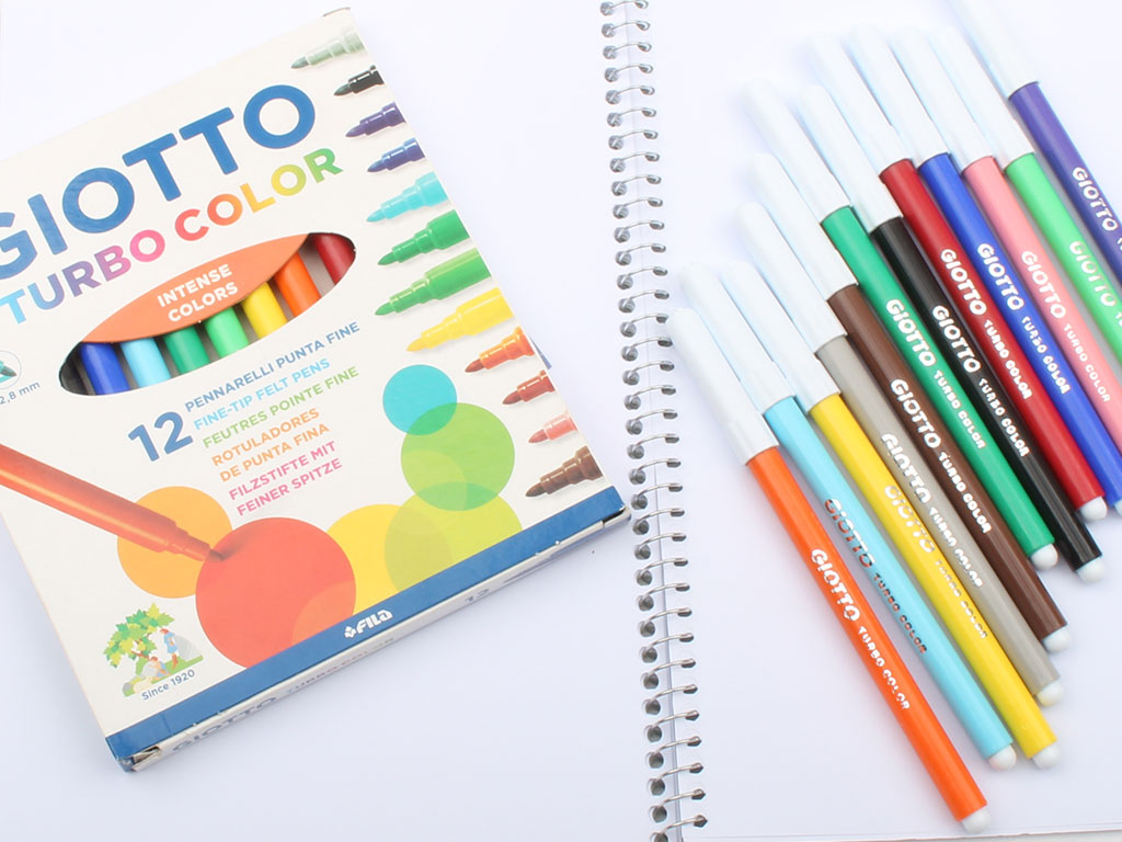 ماژیک 12 رنگ قابل شستشو Giotto