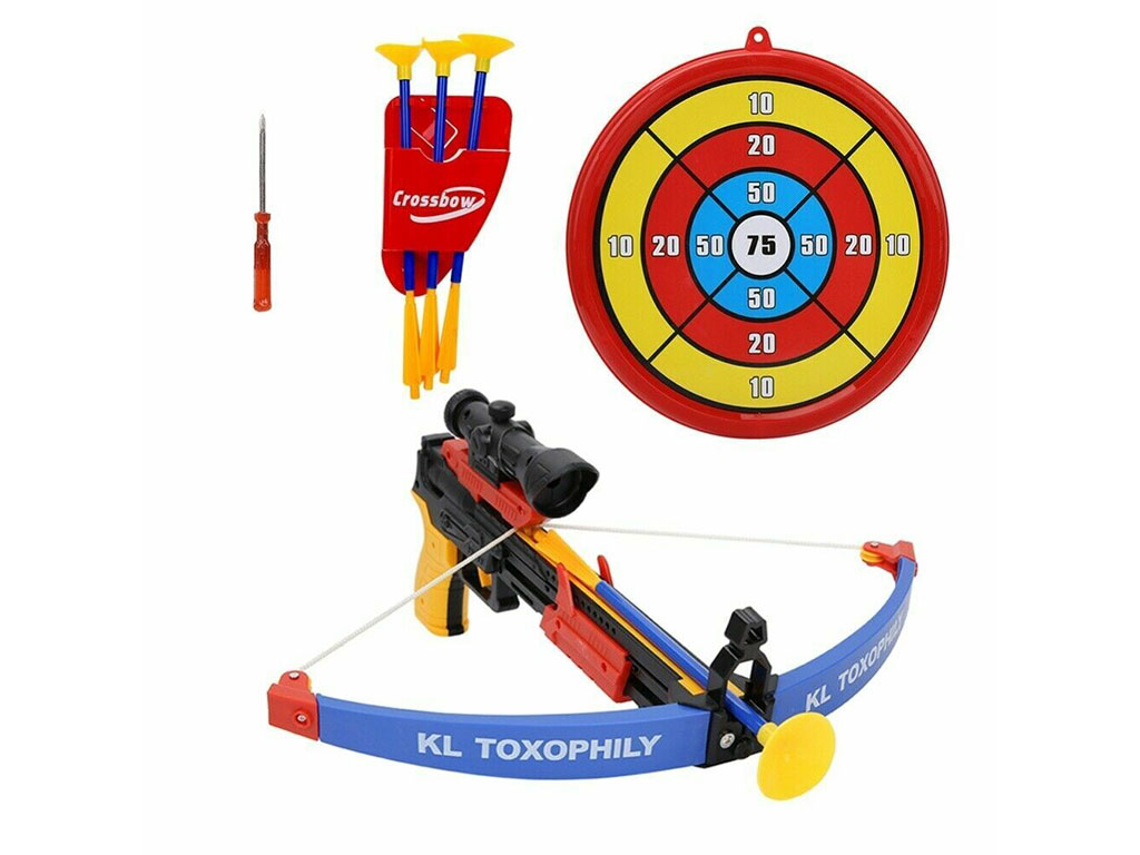 تیر و کمان اسباب بازی طرح تفنگ همراه با سیبل مدل crossbow series