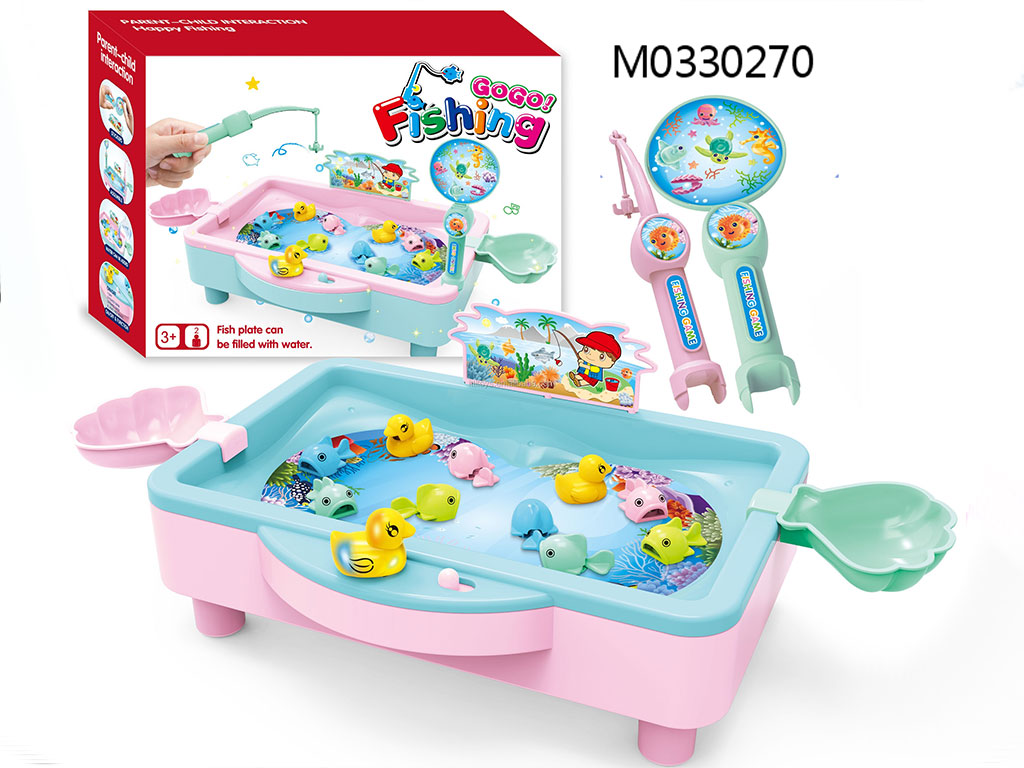 اسباب بازی ماهیگیری پایه دار و موزیکال همراه با آب مدل Go Go Fishing