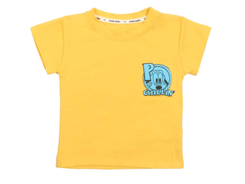 تیشرت پسرانه پشت طرح دار طرح پولوتو pluto برند hone baby